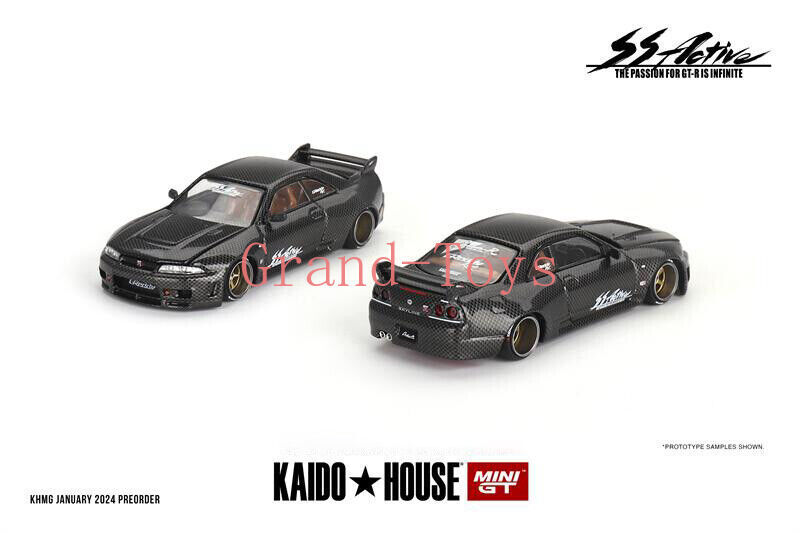 Kaido House×MINI GT 1:64 Skyline GT-R (R33) Active Carbon