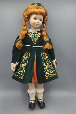 Beautiful Royalton Collection Bisque Porcelain  COLLEEN  Red Head Doll 17 in