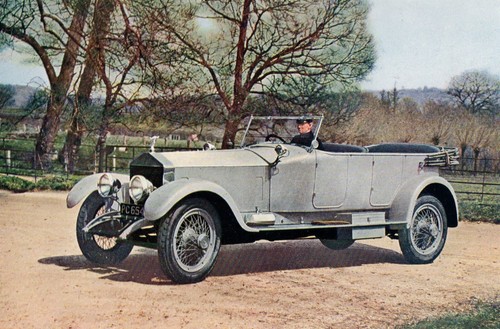 VINTAGE ROLLS ROYCE 40/50 HP 6 ZYLINDER OFFENER AUTODRUCK IST 100 JAHRE ALT MONTIERT