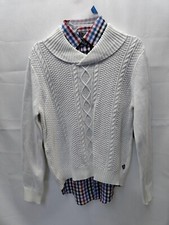 IZOD Boy's 2 Piece Ivory Sweater Button-up Set Choose Size