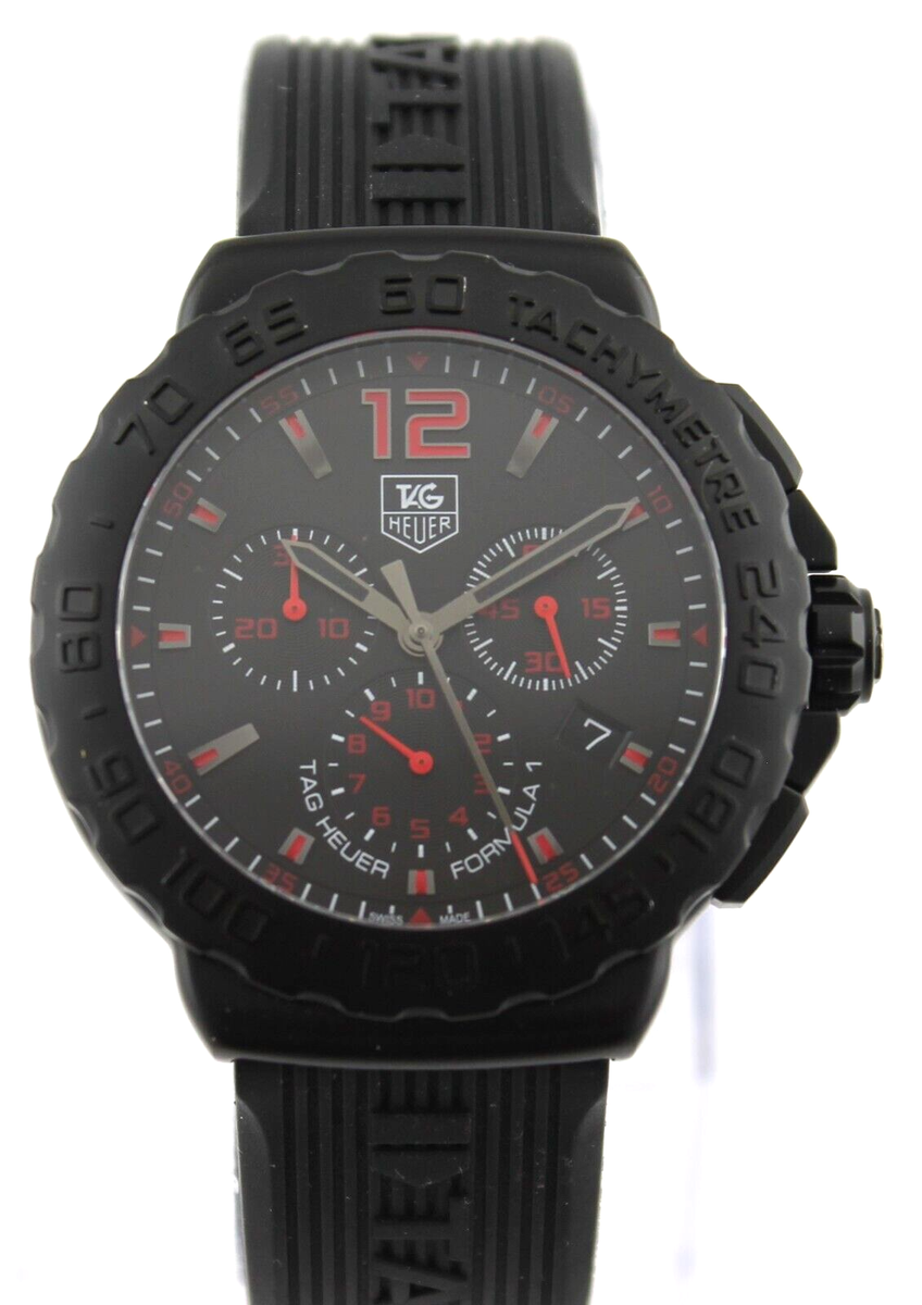 TAG HEUER FORMULA QUARTZ CHRONOGRAPH BLACK RUBBER