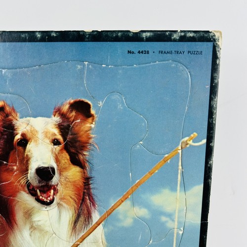 Vintage Lassie Dog Timmy Fishing Pole Frame Tray Jigsaw Puzzle Whitman 4428 USA - Picture 7 of 12