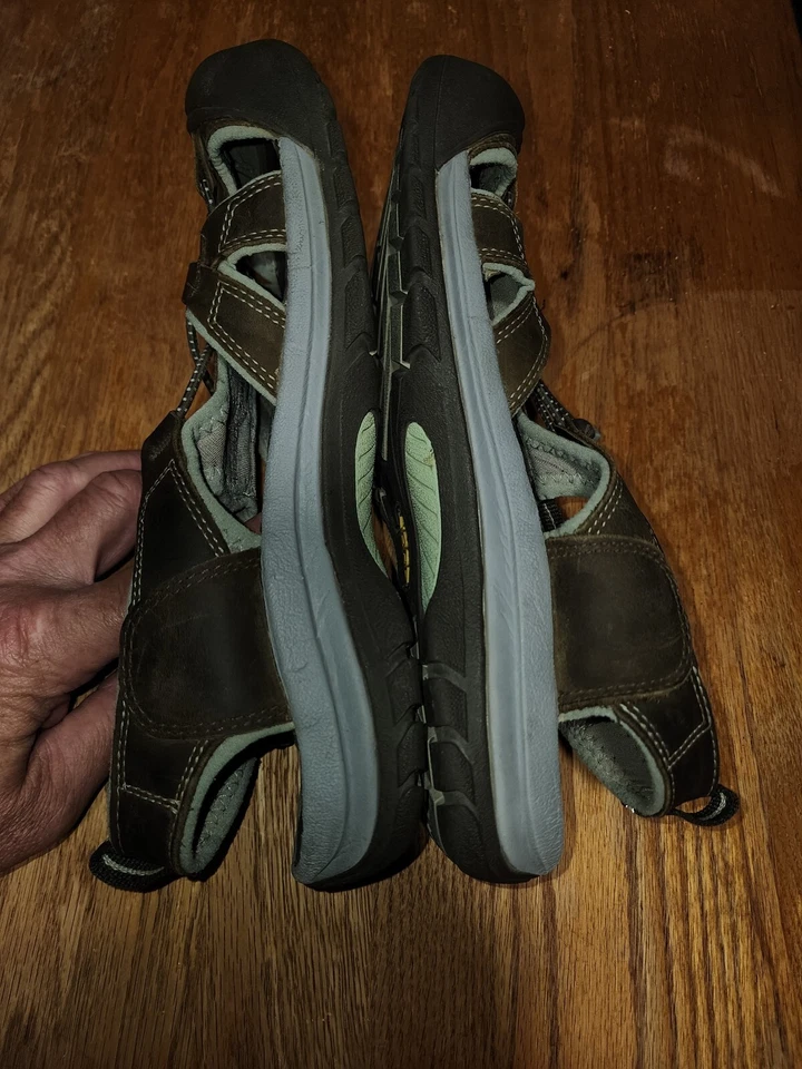 Keen Venice H2 Brown Leather Hiking Sandals Women's Size US 8 Outdoor Closed Toe - Image 4 of 4