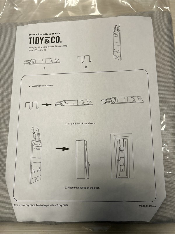 Tidy And Company New Hanging Wrapping Paper Storage Bag QVC