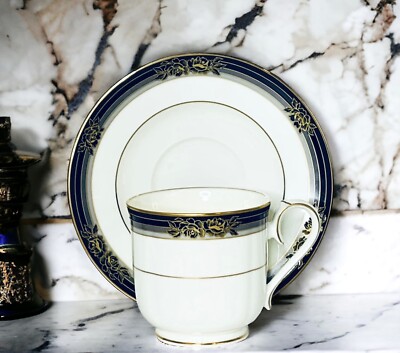 Noritake China SPELL BINDER 9733 Black Gold Bone China Cup