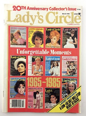Lady's Circle March 1985 Lopez Publication Vintage Magazine 20 Anniversary Q224