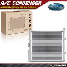 New AC Condenser A/C Air Conditioning w/ Bracket for Honda Civic Civic del Sol