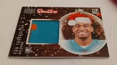2020 Tua Tagovailoa Rookie Sweaters Miami Dolphins Christmas Theme