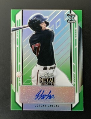 Jordan Lawlar, Auto #/10 Green, 2021 Leaf Metal Draft #BA-JL2, Diamondbacks