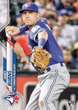 2020 Topps Update #U-177 Andy Burns Toronto Blue Jays Rookie Card RC