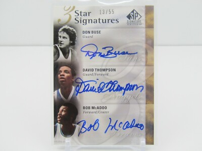 BUSE/ THOMPSON/ McADOO 2009-10 UD 3 STAR SIGNATURES TRIPLE AUTOGRAPH AUTO #13/55