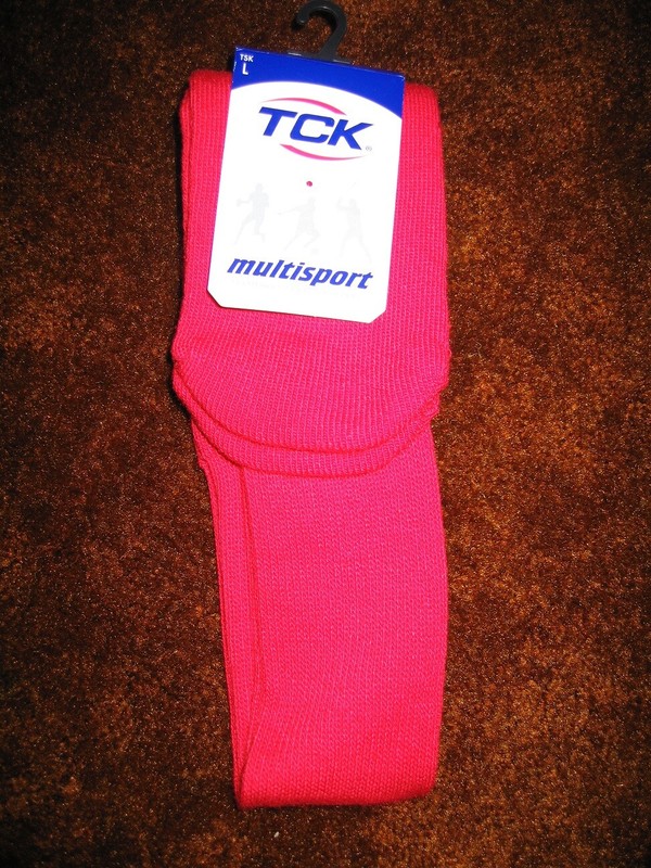 NWT TCK men's size large, red OTC socks