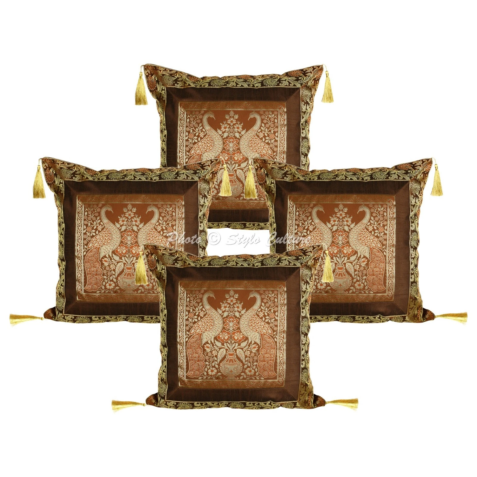 Home Decor Peacock Brocade Jacquard 18 x 18 in Pillow Cover Case Cushion Room
Opens in a new window