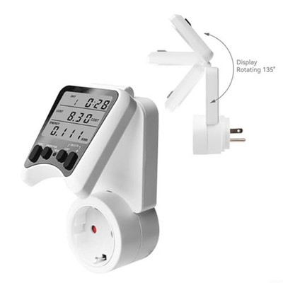 Energy Meter Socket with Dual Rate Measurement for Time Based Electricity Use