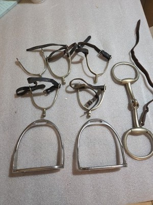 Western Cowboy Horse Spurs Sturups Decor Parts Lot England.