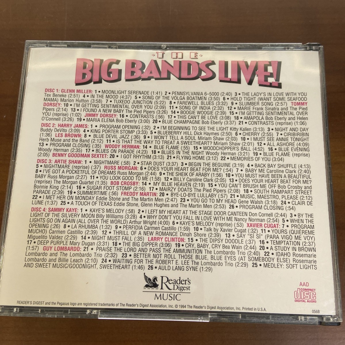 The Big Bands Live! Original Broadcast Performances 4-disc CD Set