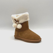 Thereabouts Brown Faux Fur Trim Shearling Style Boots Big Girls Size 13M