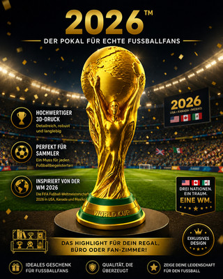 PREMIUM Worldcup Trophy  Fußball-Weltmeisterschaft 2026 | WM Pokal