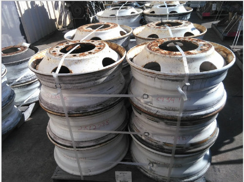 Set of 12 Semi 22.5 x 8.25 Steel Wheels, 5 Hole