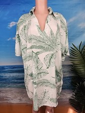 Nwt Cupshe Women's White Green Floral Tropical Cover Up Size Medium.