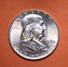 1959 P Franklin Half Dollar *GEM BU* 90% Silver - Free Shipping!