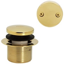 Stylish 1-1/2" Bathtub Drain Trim, Polished Brass