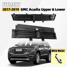 Front Lower&Upper Radiator Grille Air Shutter W/MOTOR For 2017-2019 GMC Acadia