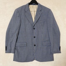Hugo Boss Blazer Mens 52 Light Blue Plaid Artemis 90 Wool Sport Coat Jacket