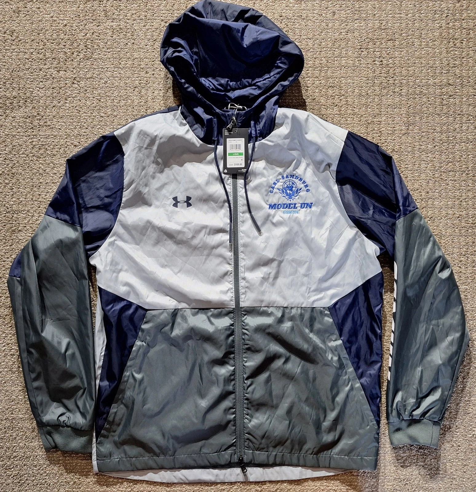 Under Armour Men’s Legacy Team UA Storm Windbreaker Jacket Size Large NEW/NWT