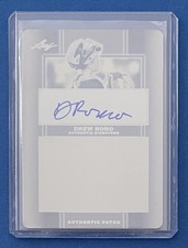 2019 Leaf Perfect Game NS Drew Romo Cyan Printing Plate 1/1 Autograph