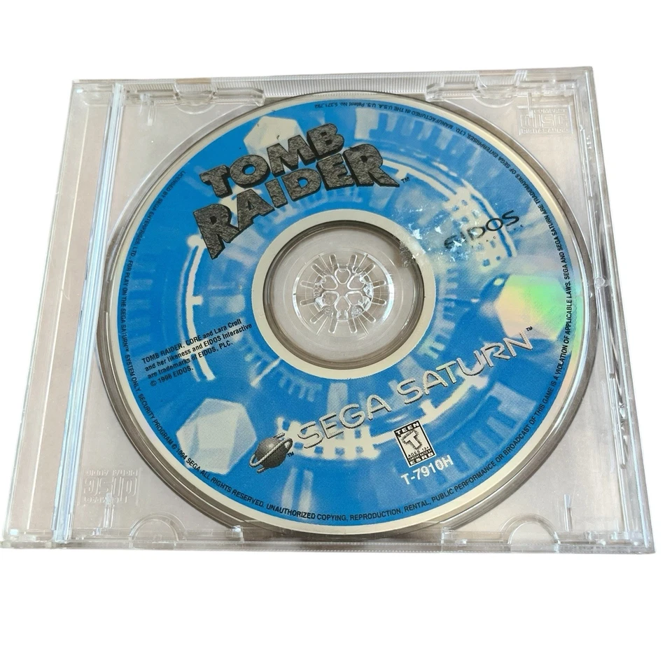 Videojuego Tomb Raider Sega Saturn 1996 solo disco auténtico PROBADO Foto 3 de 3