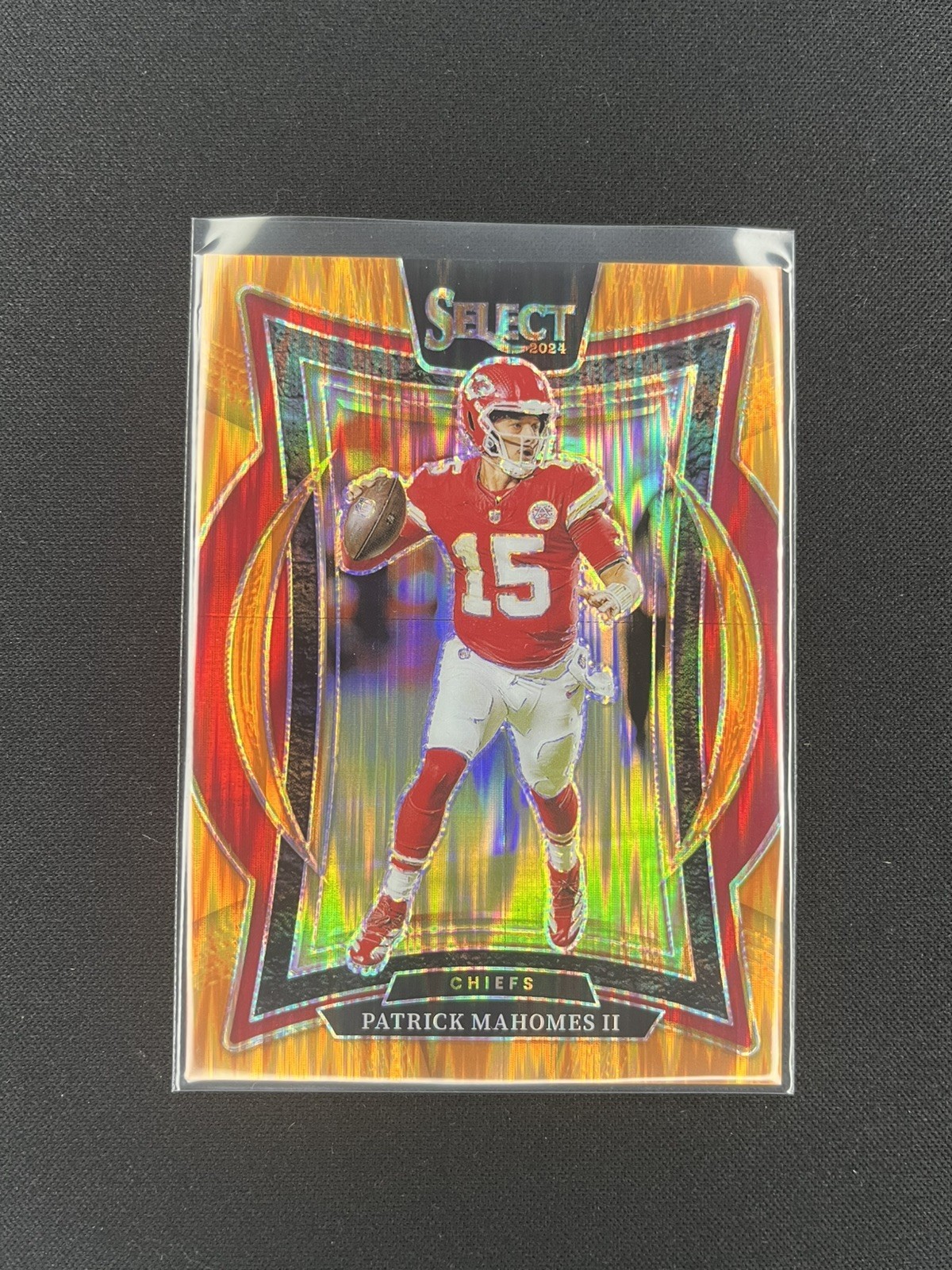 2024 Panini Select - Concourse Patrick Mahomes II #33 Orange Shock Prizm /499