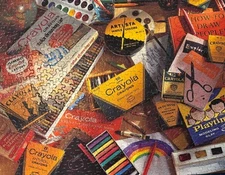 Complete 1994 Springbok Puzzle Crayola School Days PZL4501 500 Pieces