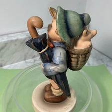 Hummel #198 “Home From Market” Vintage Trademark 2 Full Bee, 5.75” Tall (X-16) 