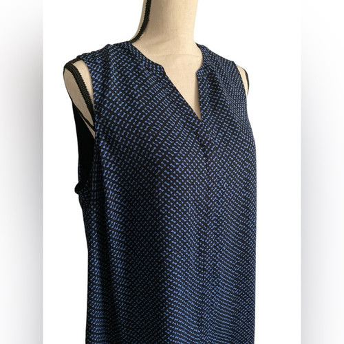 Apt. 9 women’s sleeveless shift dress blue and black plus size work dress 16W