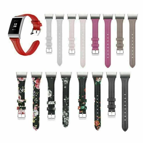 Für Fitbit Charge 3 4 Lederarmband Armband Uhrenarmbänder Armband Ersatz - Bild 6 von 21