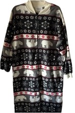 Vintage Amanda Stewart Country Fleece Nightgown Cottagecore Sz M Polar Bears EUC