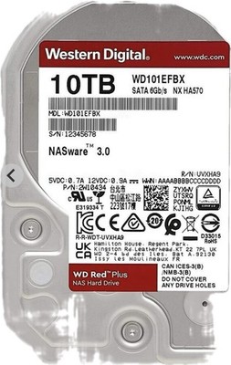 WD Red Plus WD101EFBX - 10TB - intern - 3.5'' - 7200 U/min - Puffer: 256MB