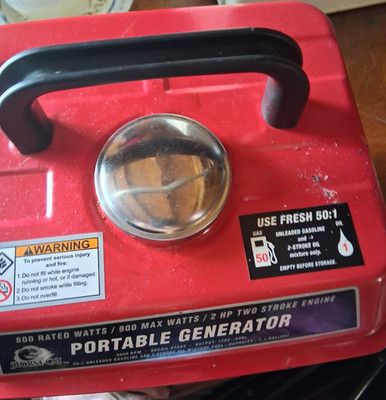 Storm Cat 63cc Portable Gasoline Generator 900 Max Watts Red Black