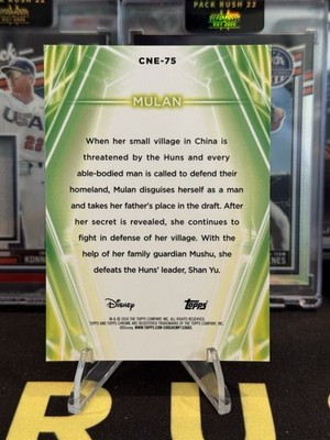 2026 Topps Disney Neon Mulan #CNE-75 Chrome Neon Etch Orange Wave