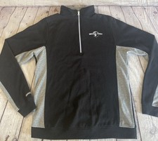 UNIVERSAL STUDIOS Black  Gray Pullover Sweatshirt 1/4 Zip Size Medium