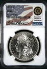 1881-S Morgan Silver Dollar MS65 NGC Miles Standish Signed Directors Medal Gem