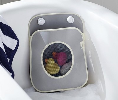 BATHTUB CADDY, NEW POTTERY BARN KIDS SKIP*HOP TUBBY BATH TOY ORGANIZER GRAY