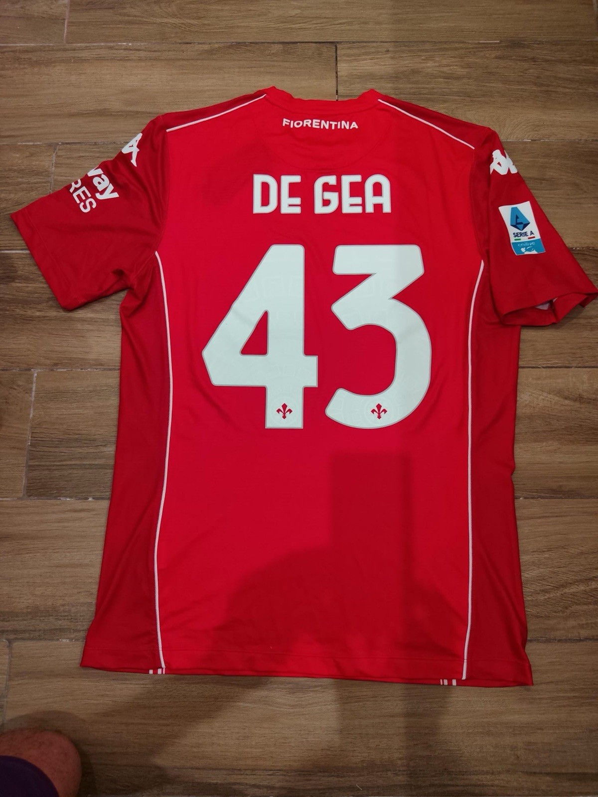 MAGLIA CALCIO FIORENTINA #43 DeGea Issued Preparata No Store