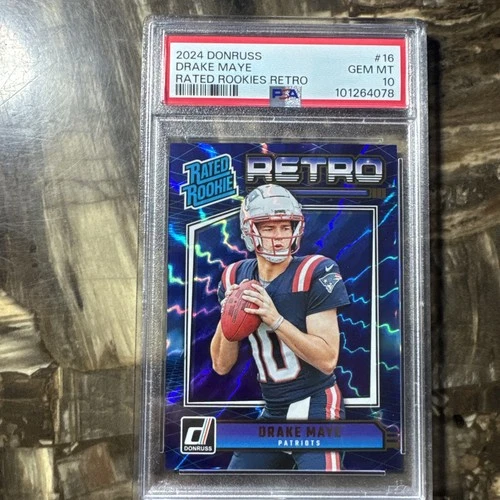 2024 Panini Donruss Rated Rookie Retro #16 Drake Maye Psa 10