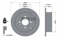 2X Pagid Bremsscheibe 54613NC FüR Hyundai I20 1 Pb Pbt Getz Tb Accent 3 Mc Crdi