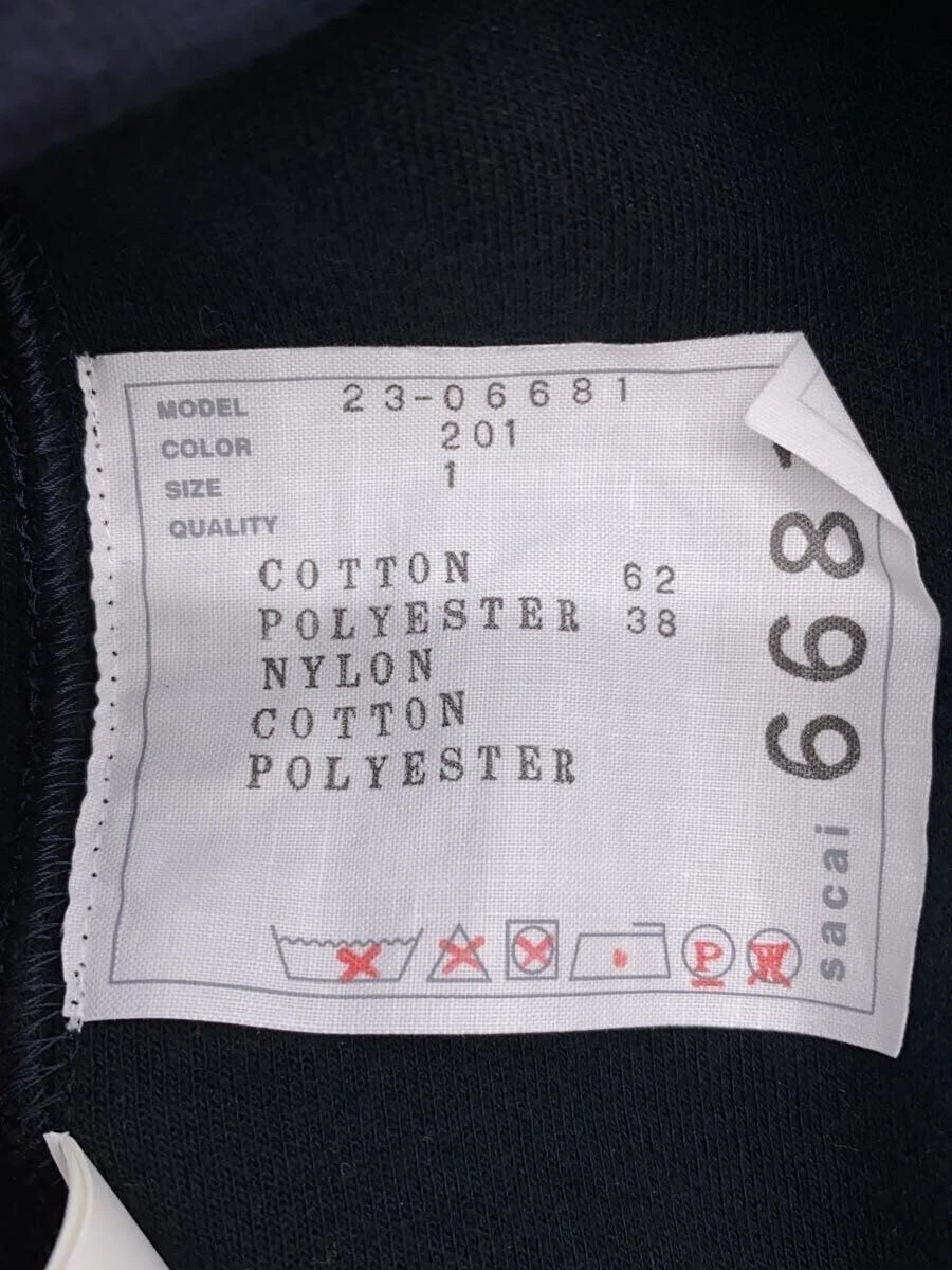 Felpa con cappuccio Sacai Jersey MA 1 Spugna 1 Cotone Navy 23 06681 Usata