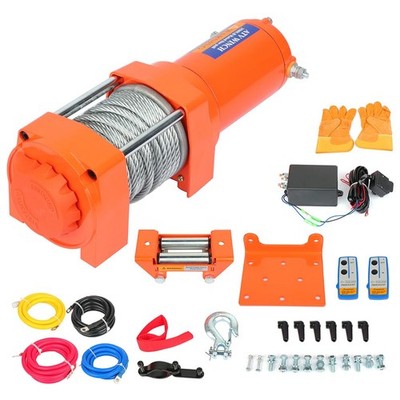 12V 3500 lb Electric Winch Steel Rope Wireless Remote for Trailer Boat SUV ATV