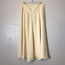 NWT Ralph Lauren 100 Silk Ivory Lace Embroidered Trim Flowy A Line Skirt Size 8