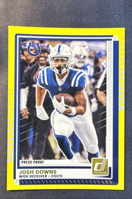 2025 Panini Donruss - Josh Downs #42 Press Proof Yellow F13